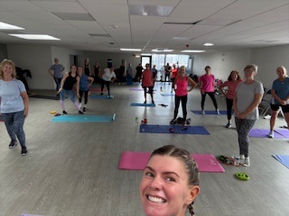Participants at Be Well Wigan take part in Les Mills THRIVE