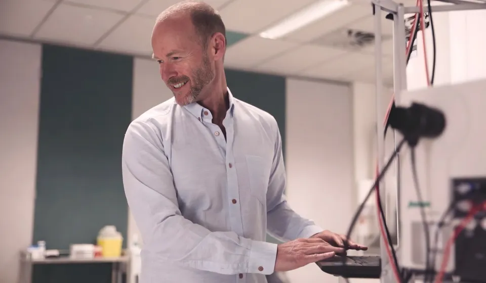Male exercise scientist in a fitness lab