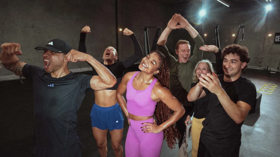 A group with energy after a workout