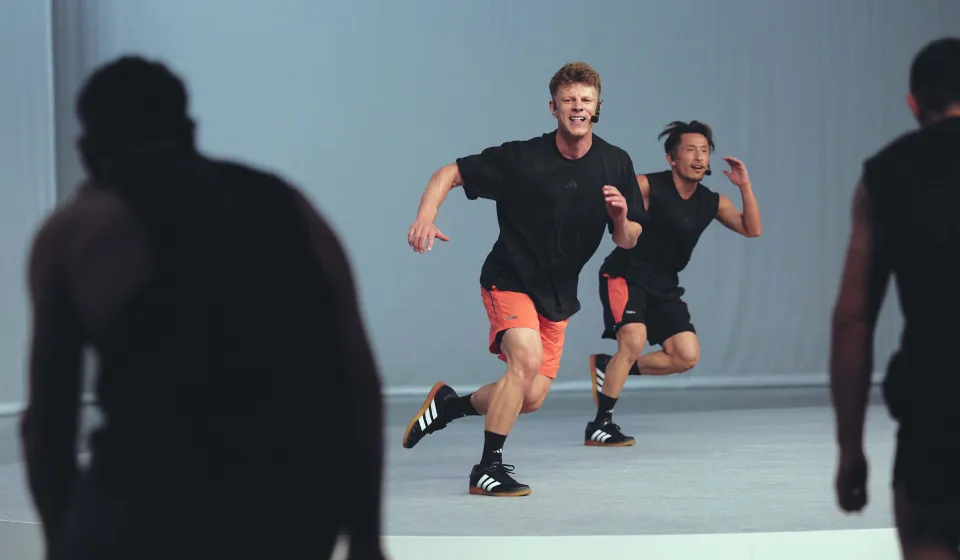 Bas Hollander on the set of a Les Mills GRIT Masterclass