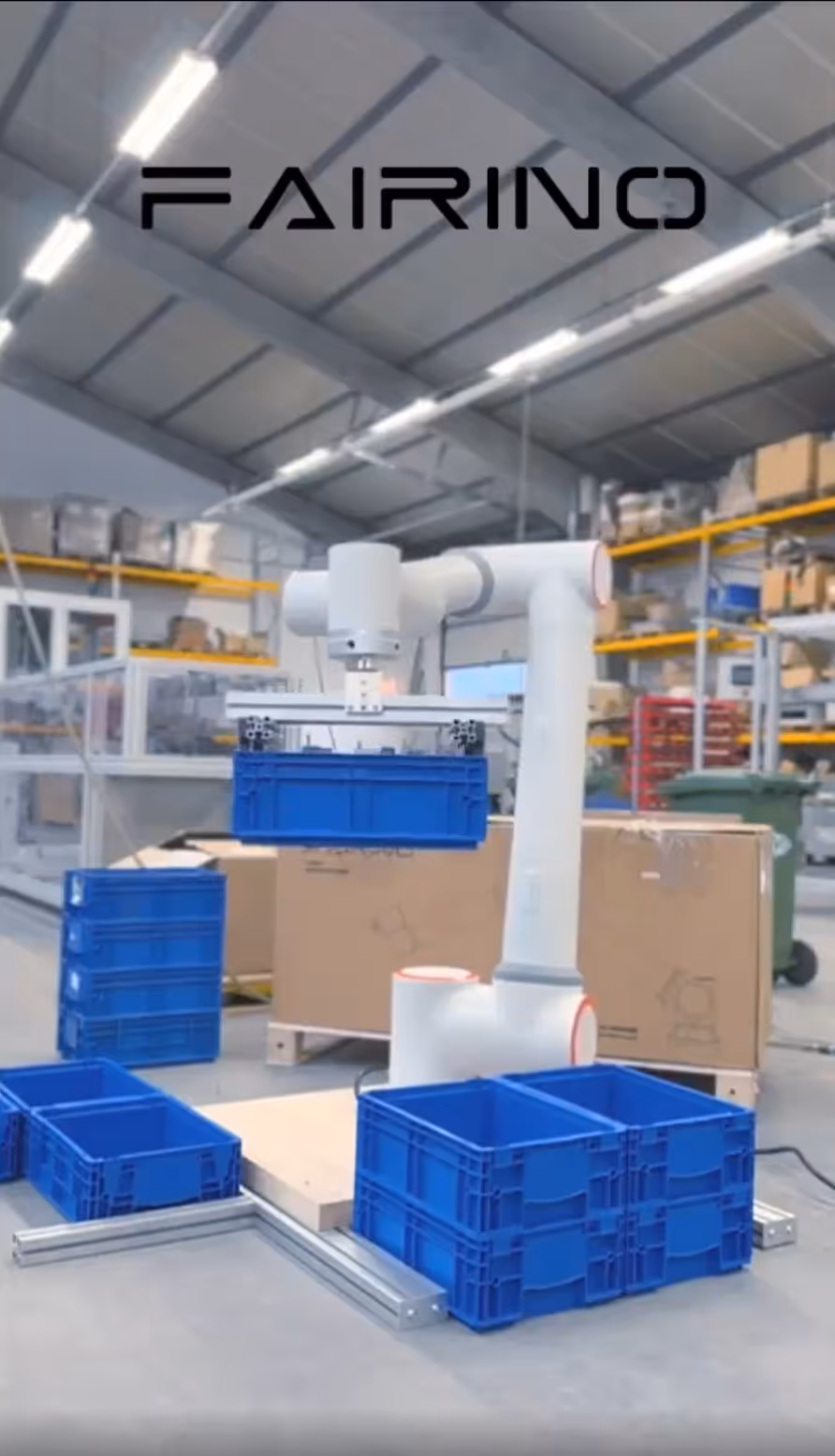 High-speed bin stacking & destacking with FR20 and passive gripper