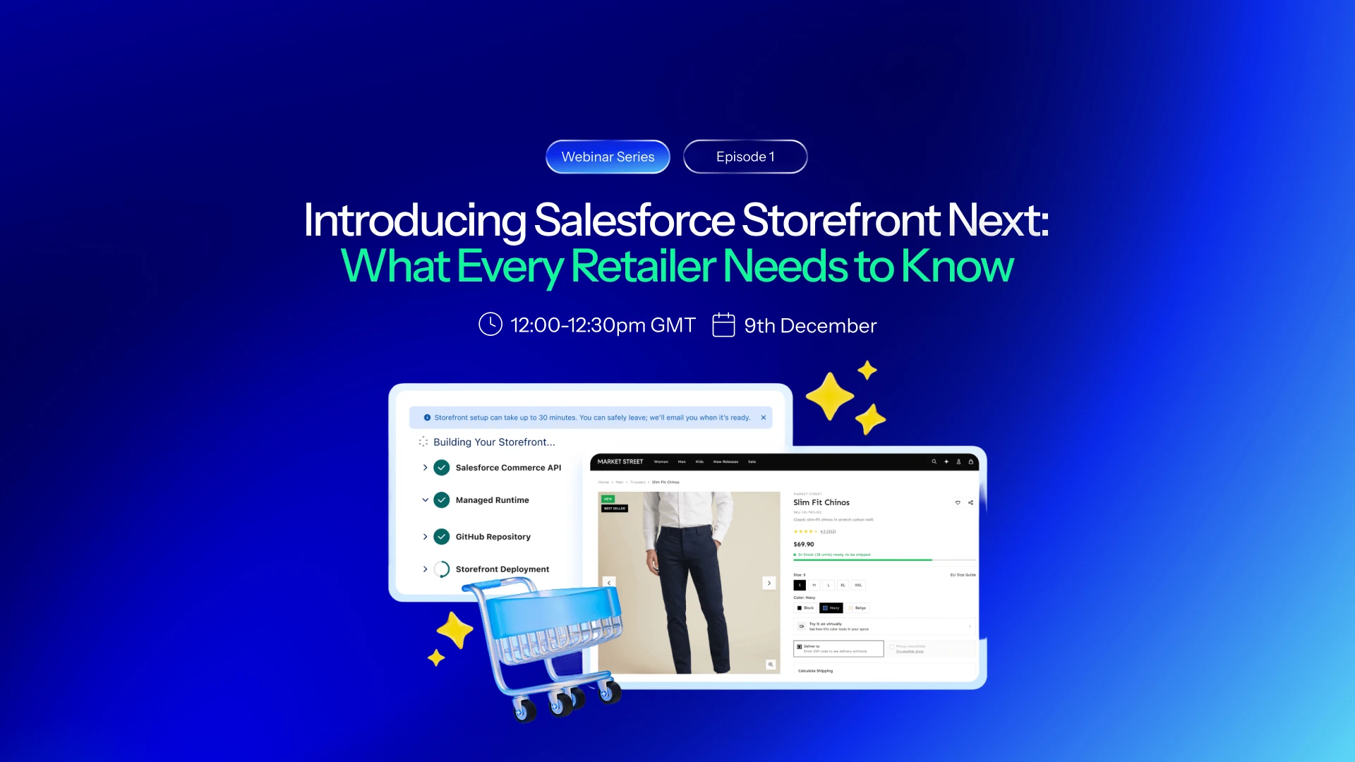 webinar banner showing salesforce's storefront next 