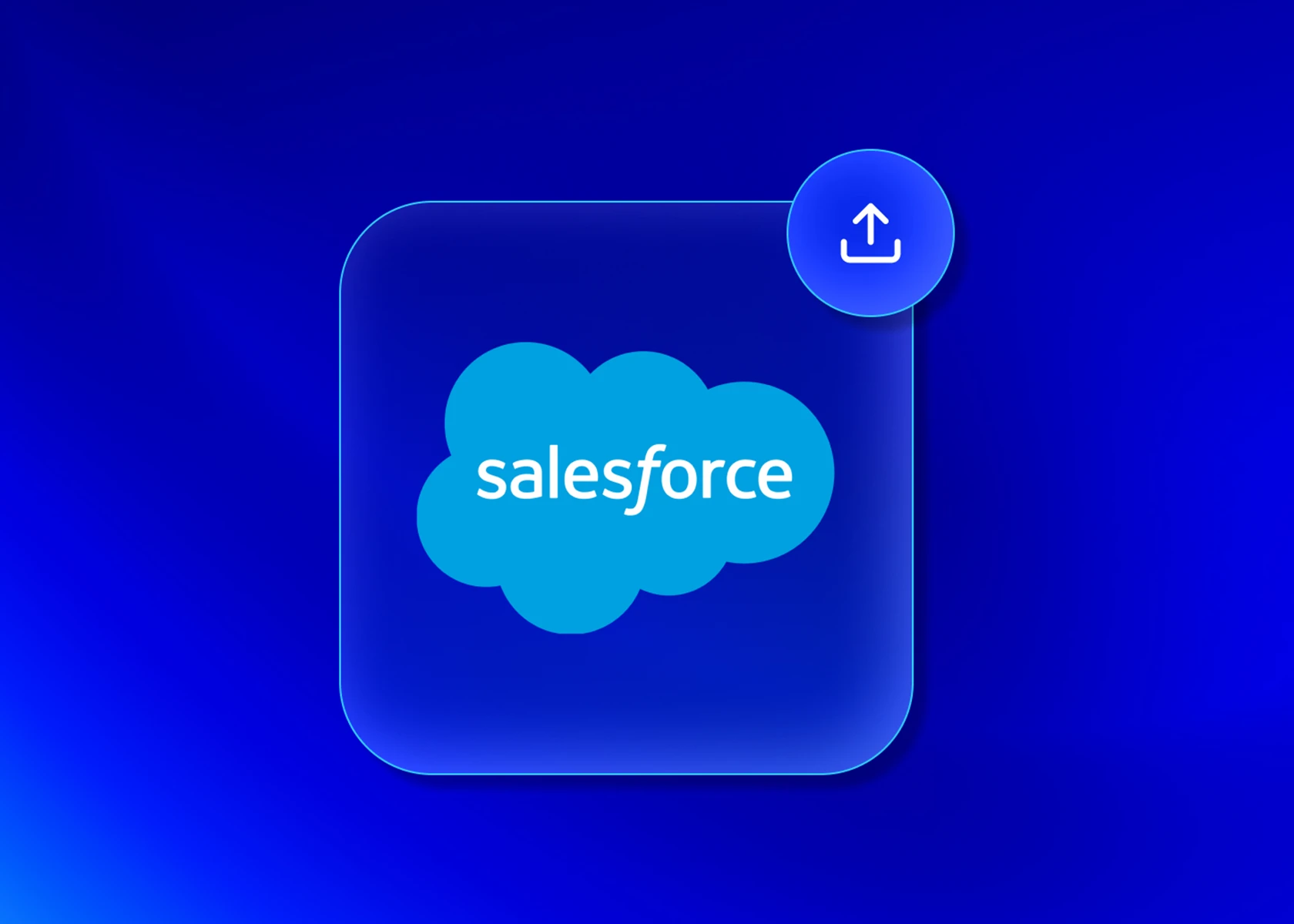 Salesforce Logo In a n App Square with an upload icon signalling adding apps to SFCC