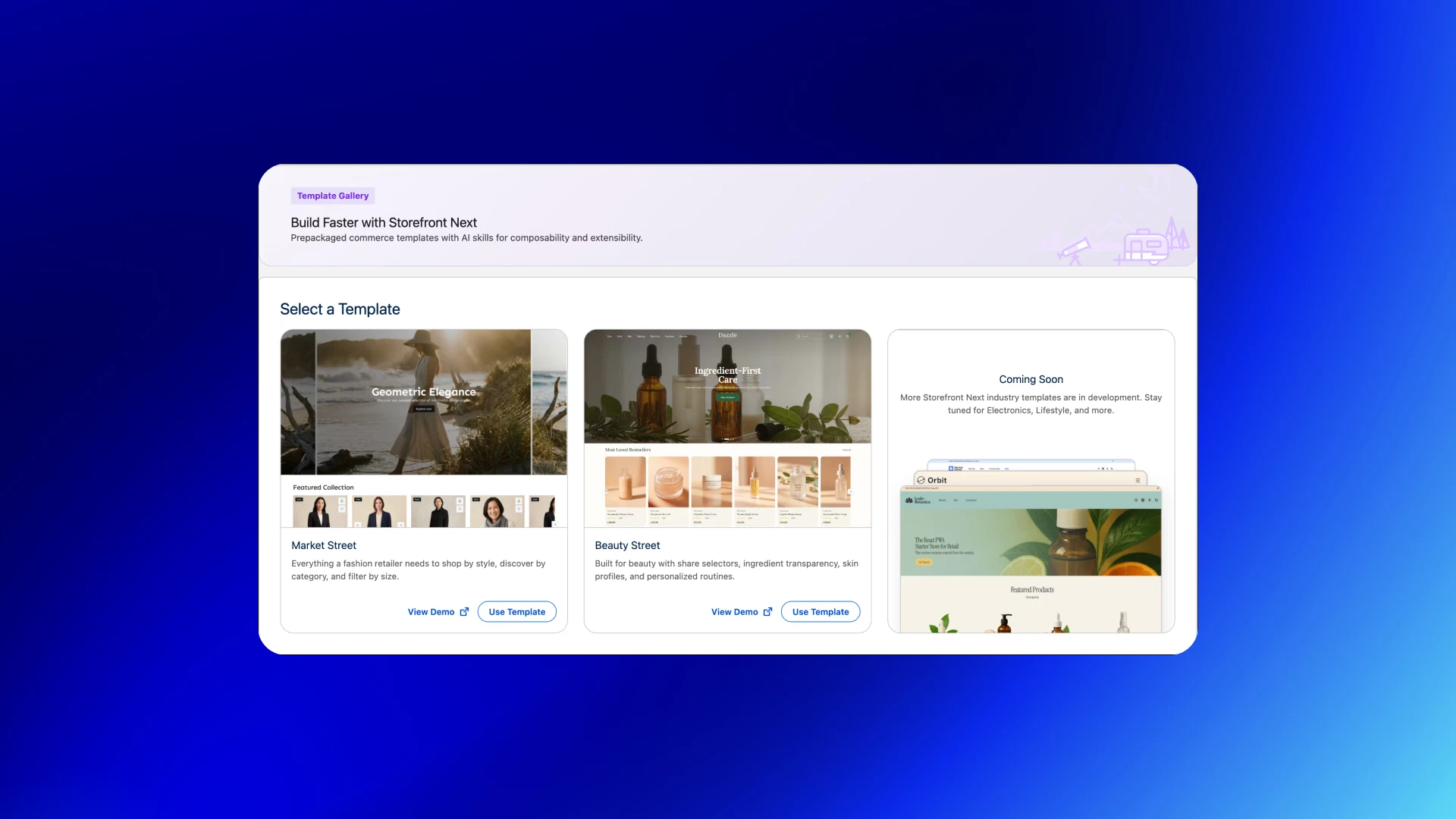 webinar banner showing salesforce's storefront next