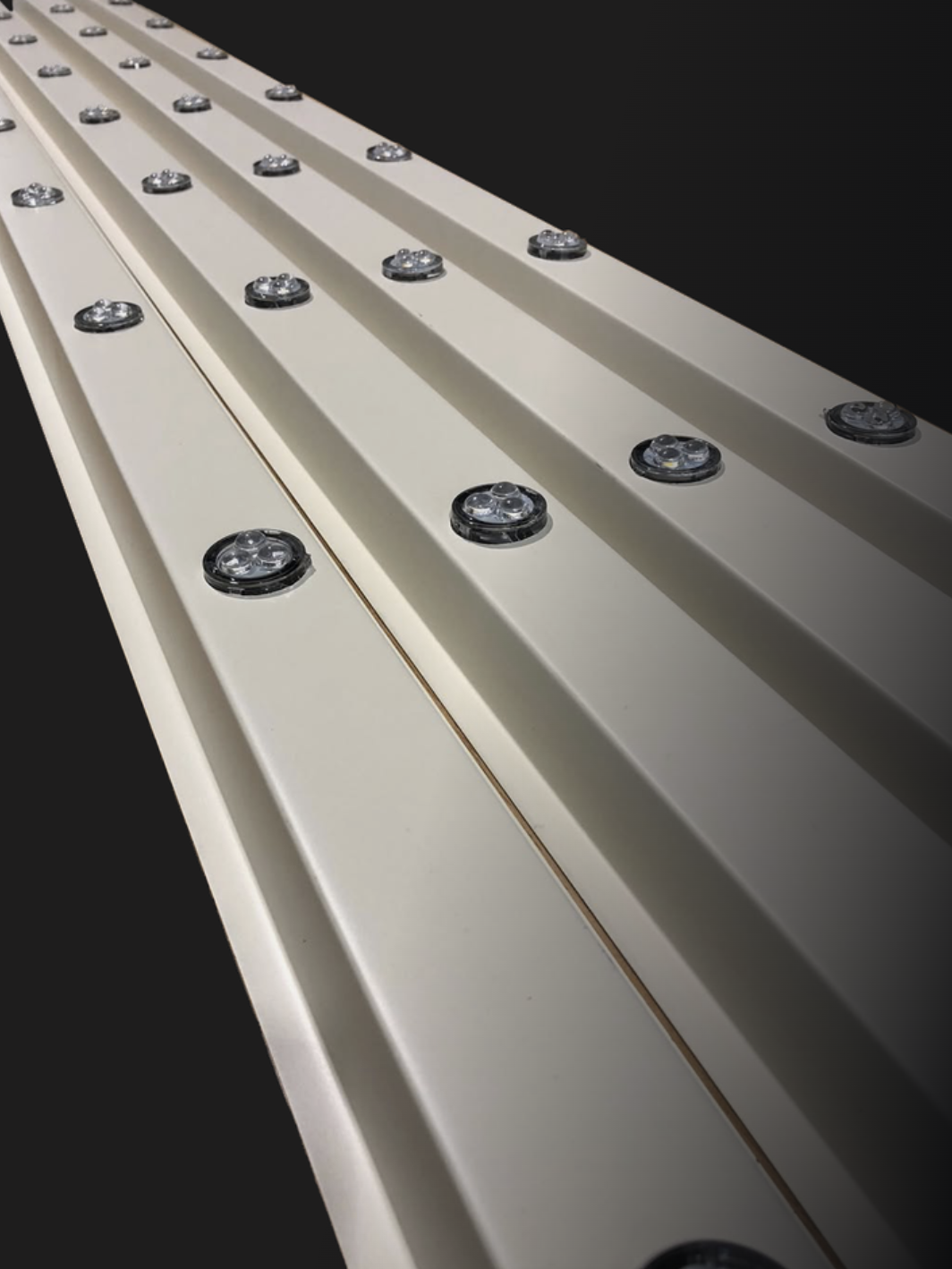 Glowify color-matched aluminum track close-up