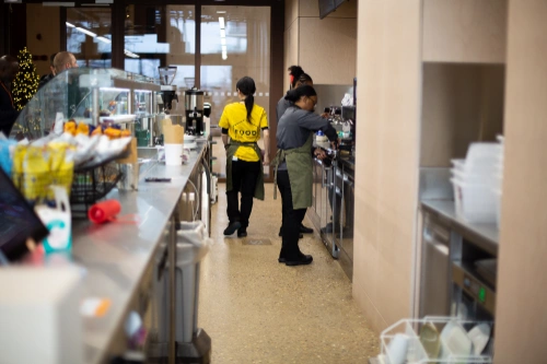 Streamline communication, eliminate incorrect orders and track dietary needs with fully integrated systems that link ordering, preparation and collection in real time — and automate meal service and cleanup with robot waiters for faster turnaround.