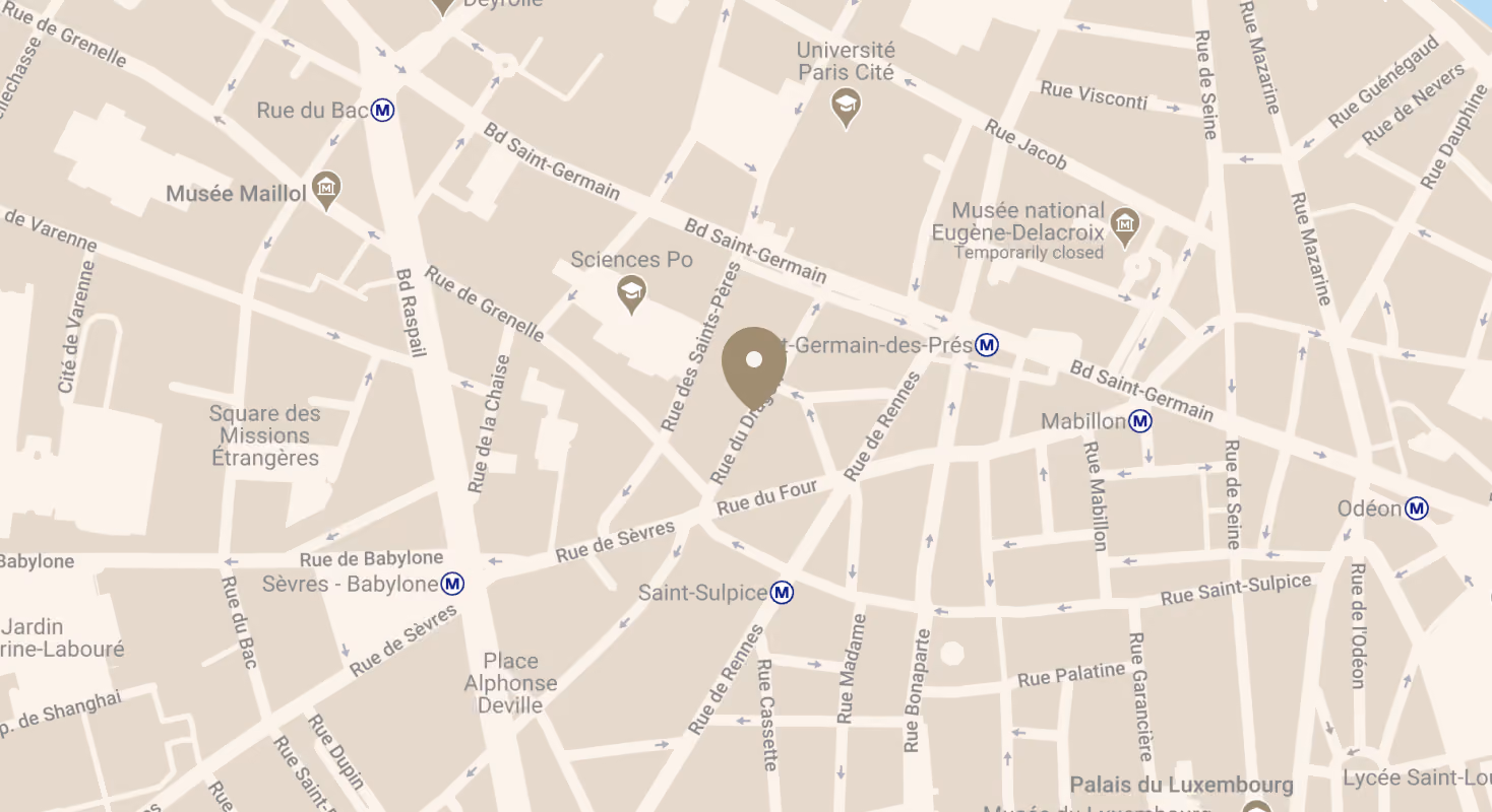 map with the location of the apartment