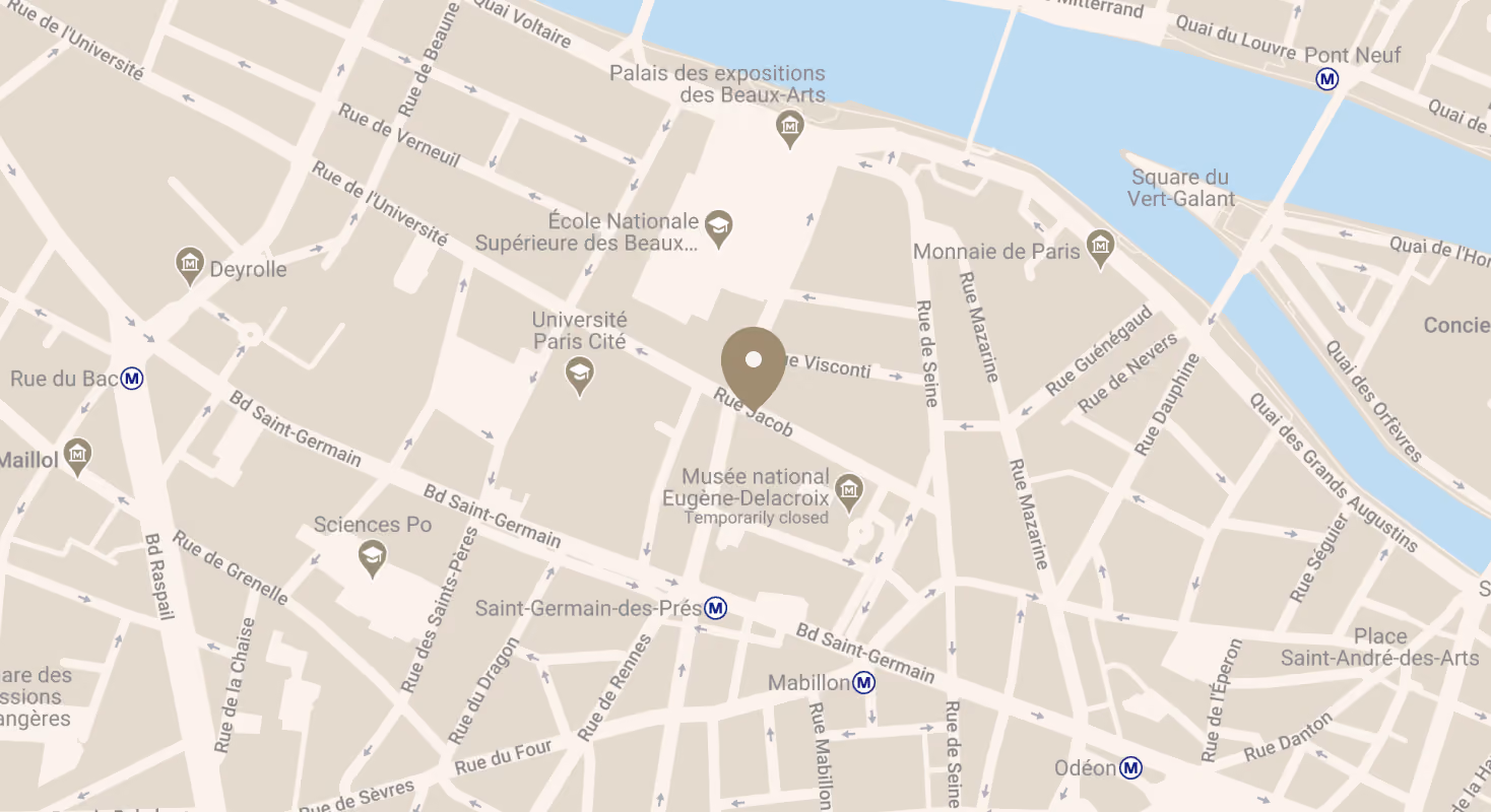 map with the location of the apartment