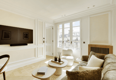 Location of the Lander neighborhoods and the Louis Vuitton Foundation on a map of Paris.