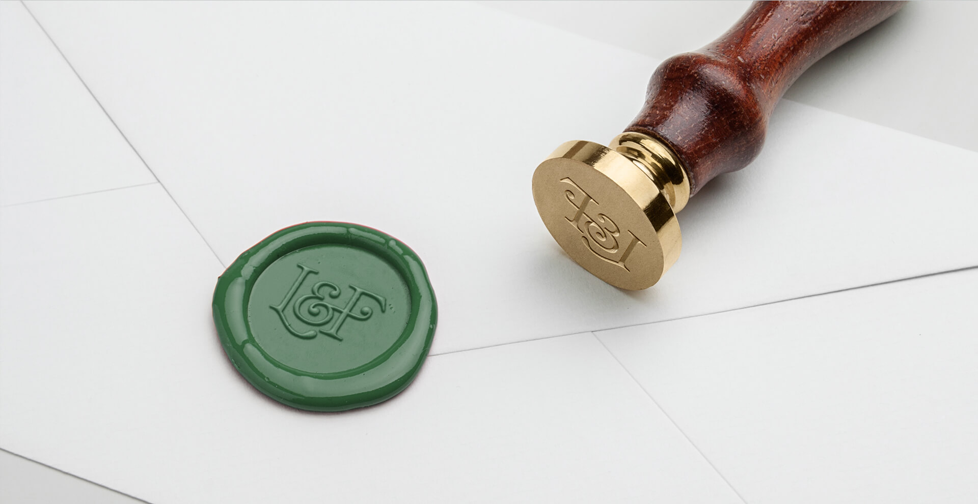 Lorcan & Fyon custom stamp design by Sprouto, featuring the brand's logo with elegant typography.