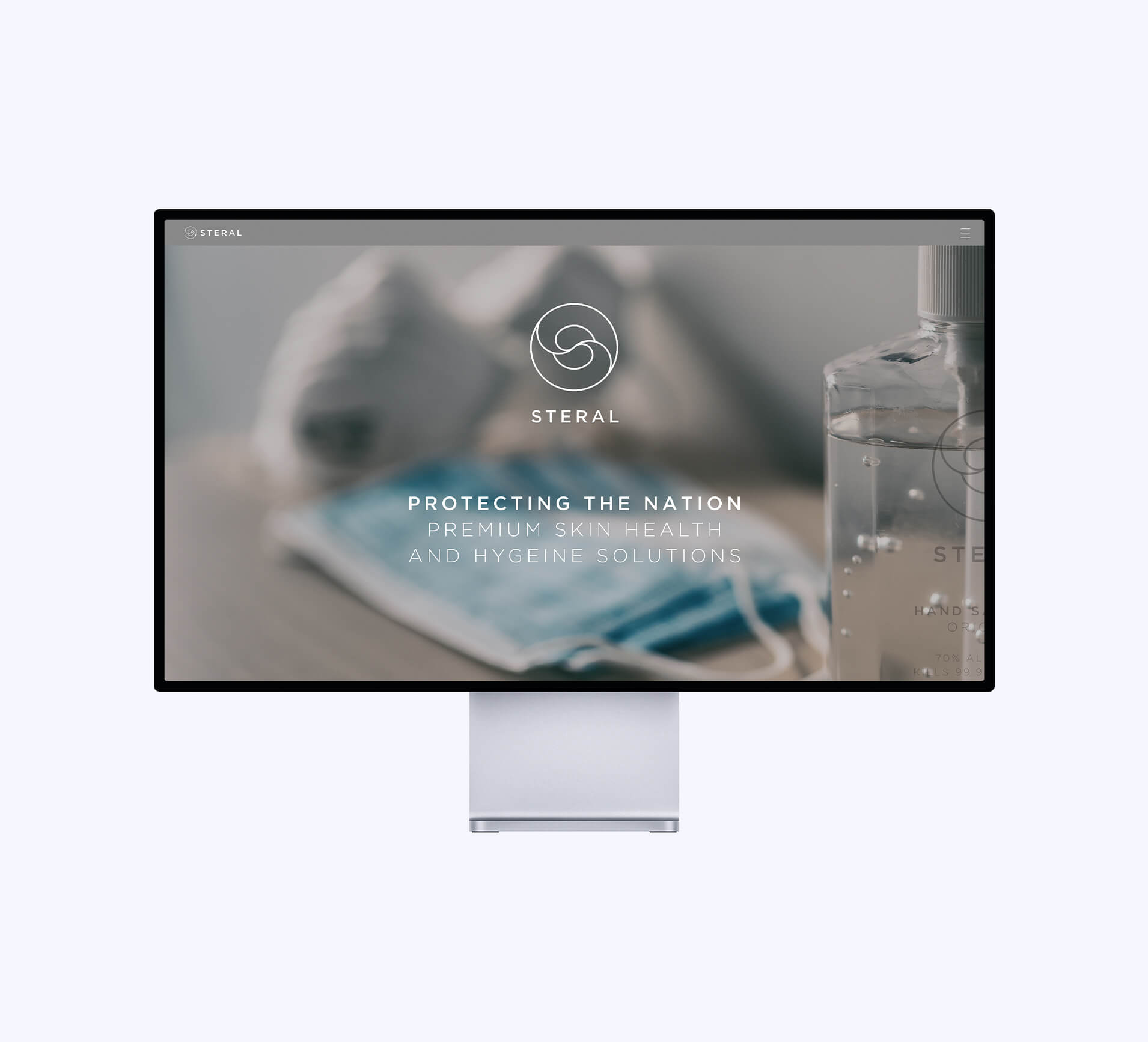 Steral website design by Sprouto, showcasing a clean, modern interface with bold branding and intuitive navigation. 