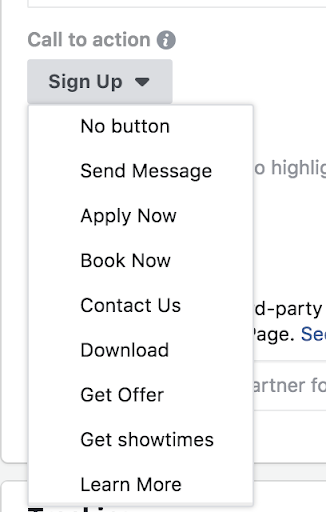 Facebook CTA Buttons