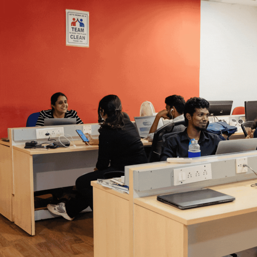 Students attending software training class at 3Edge Institute Chennai