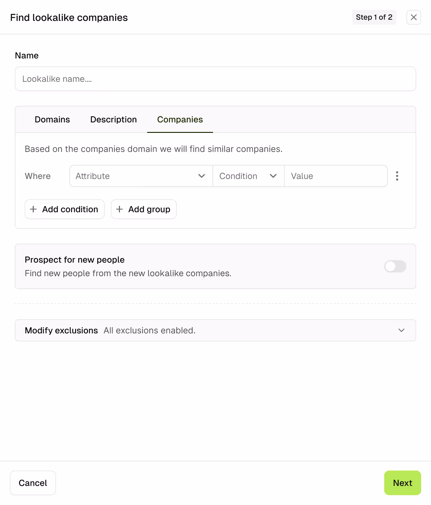 Find lookalike companies