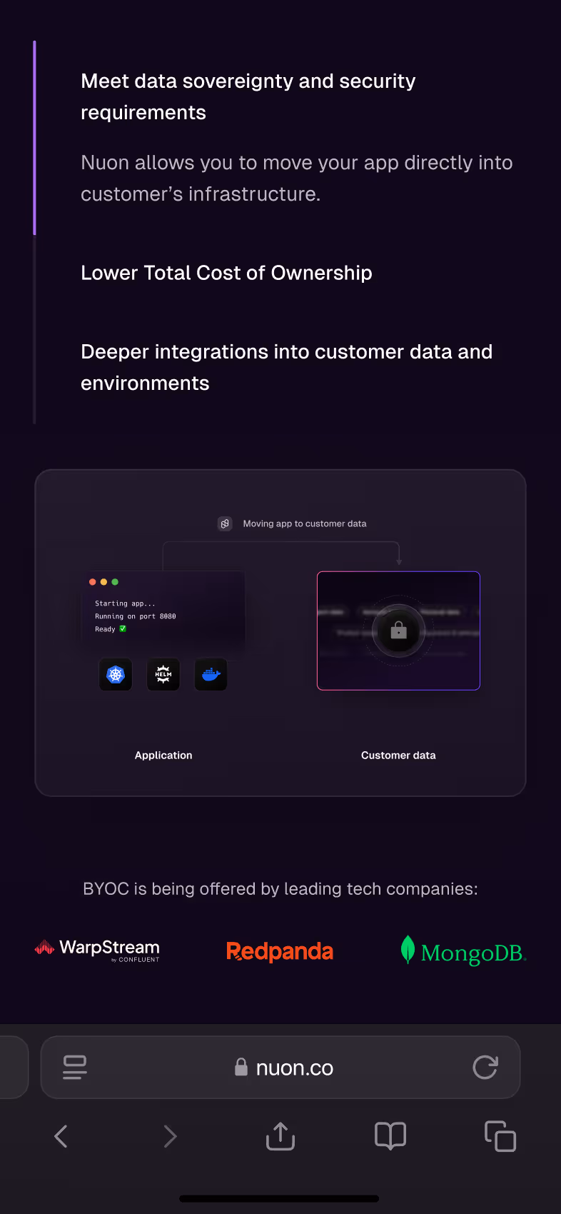 Nuon meet BYOC mobile