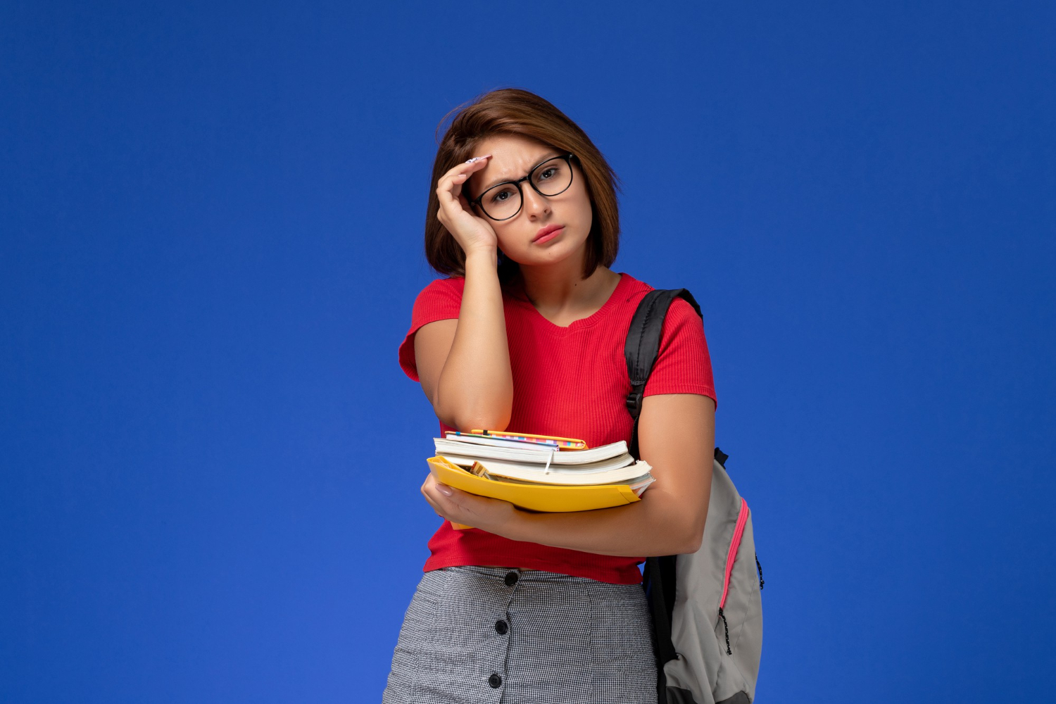 student looking confused