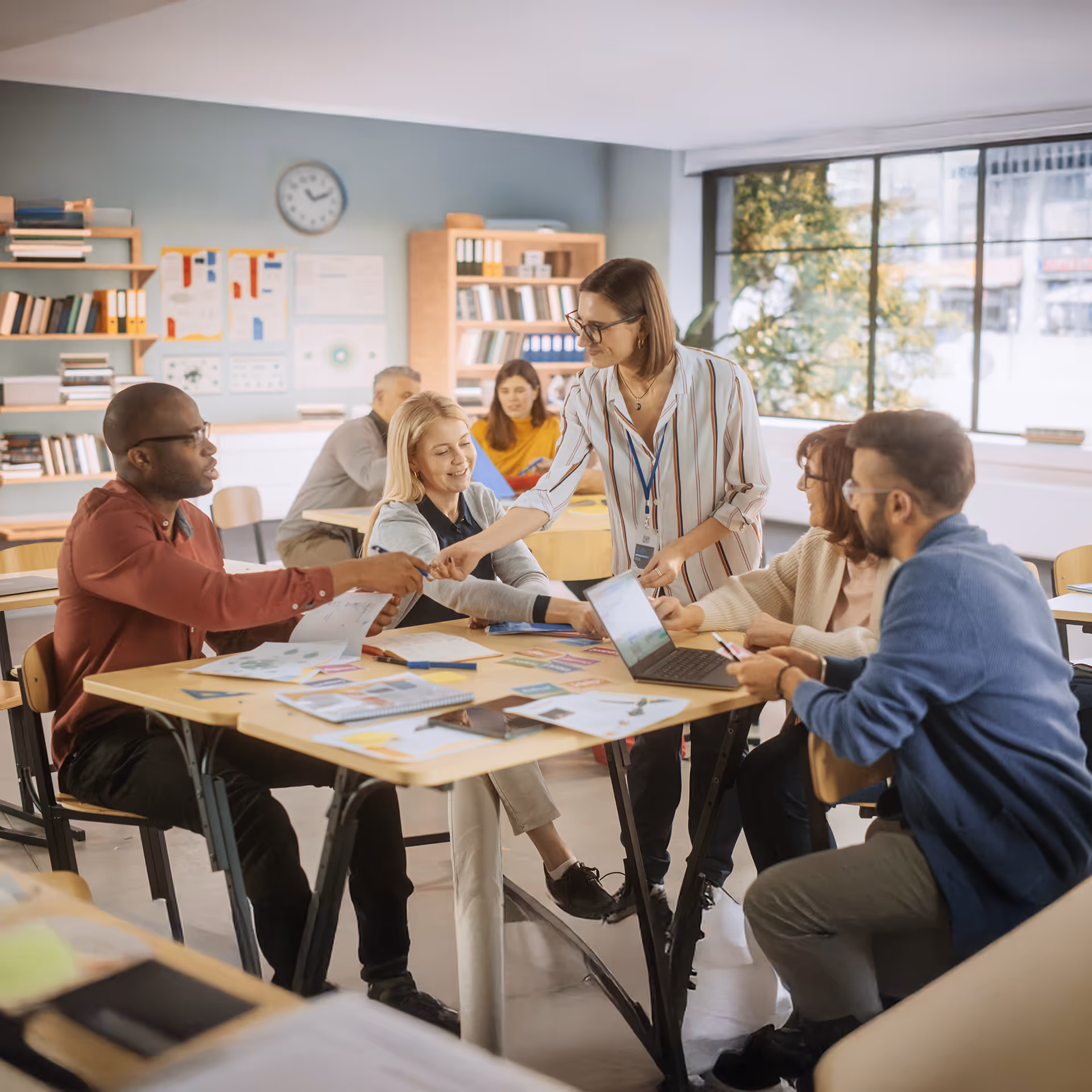 Teachers working together