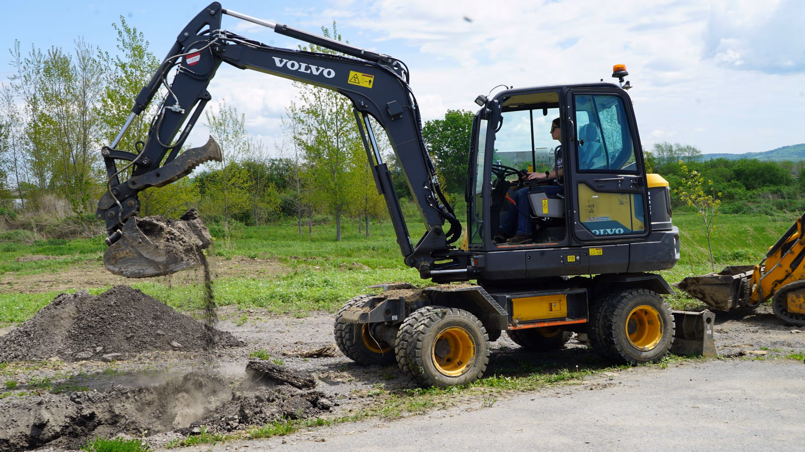 Heavy Equipment working in the field.