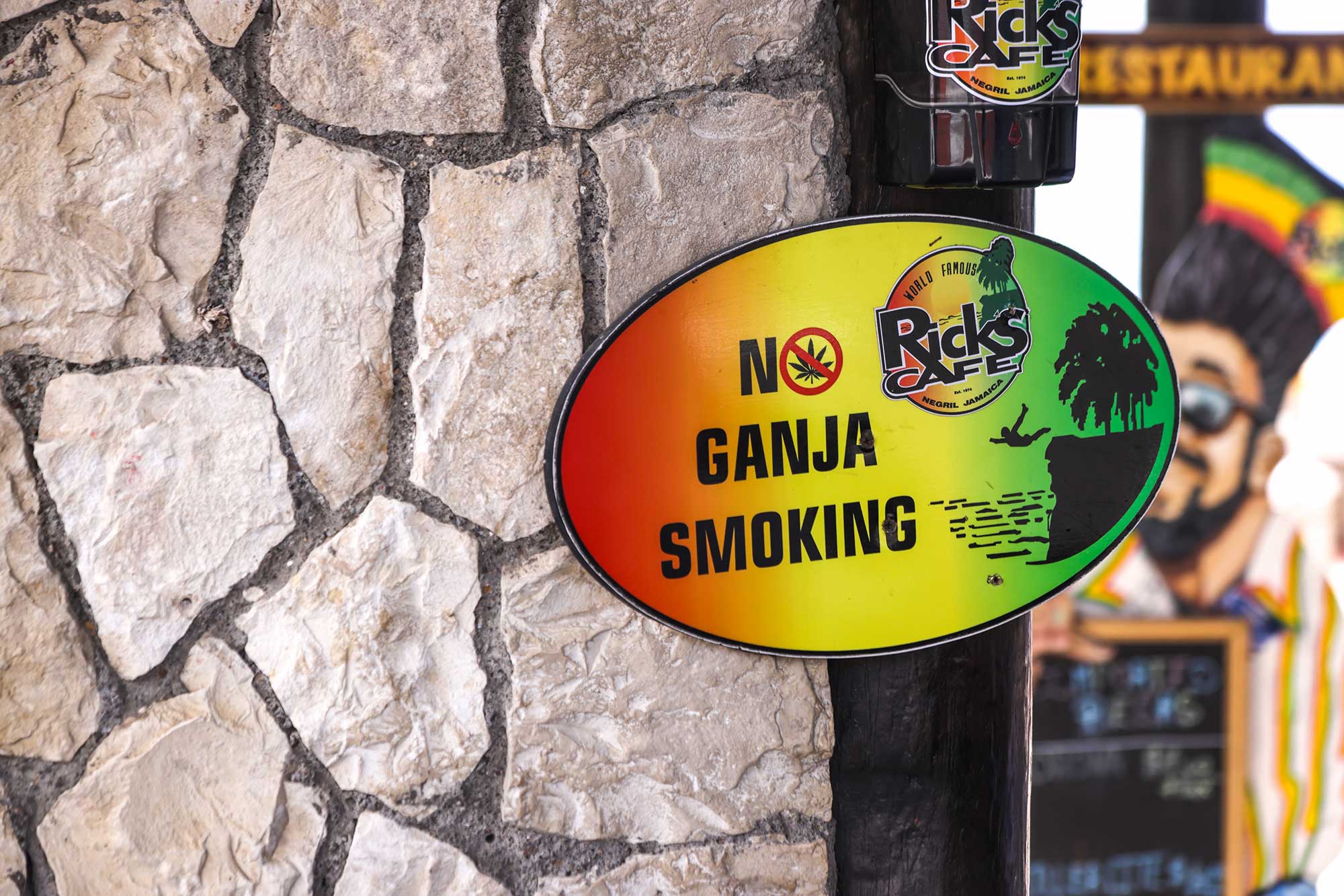 At Rick's Cafe— where the sunsets are golden and the vibes are high—the sign is clear. Respect the rules…enjoy the views.