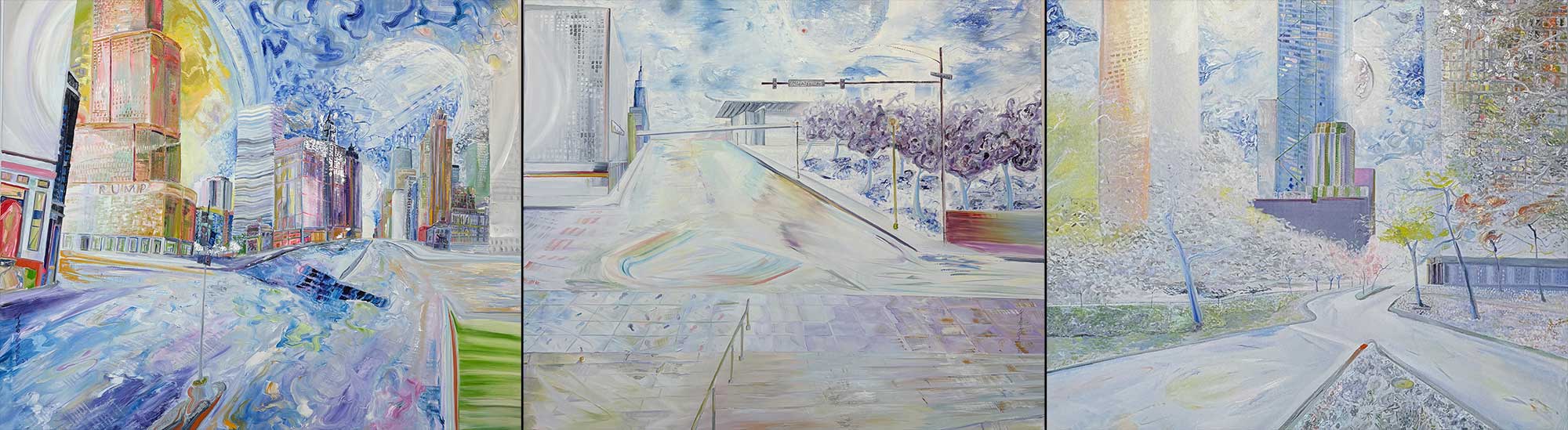 The completed triptych captures Michigan Avenue from every angle—north, south, east, and west.