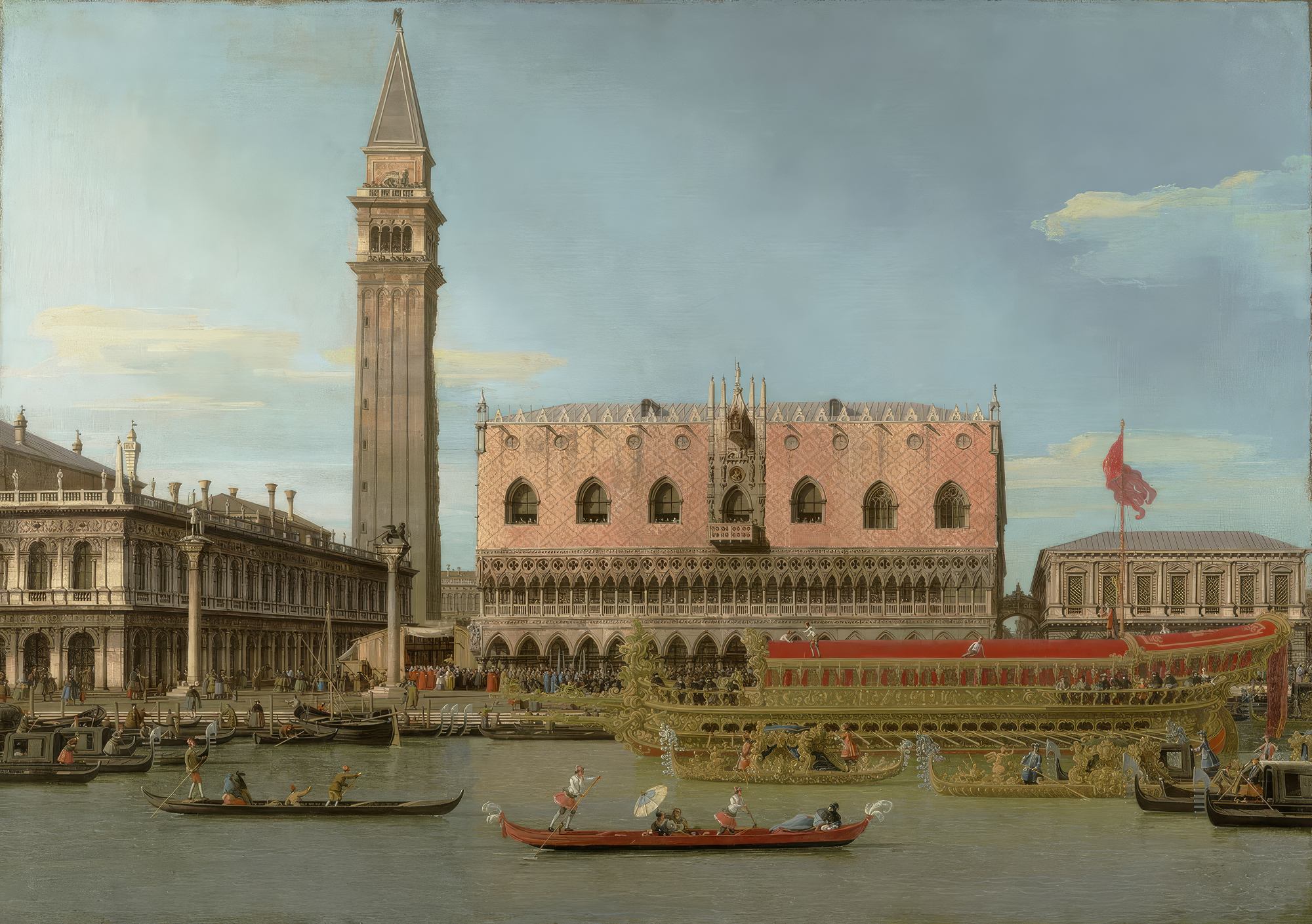 Canaletto. The Bucintoro at the Molo on Ascension Day, ca. 1745. Oil on canvas. Philadelphia Museum of Art, The William L. Elkins Collection, 1924