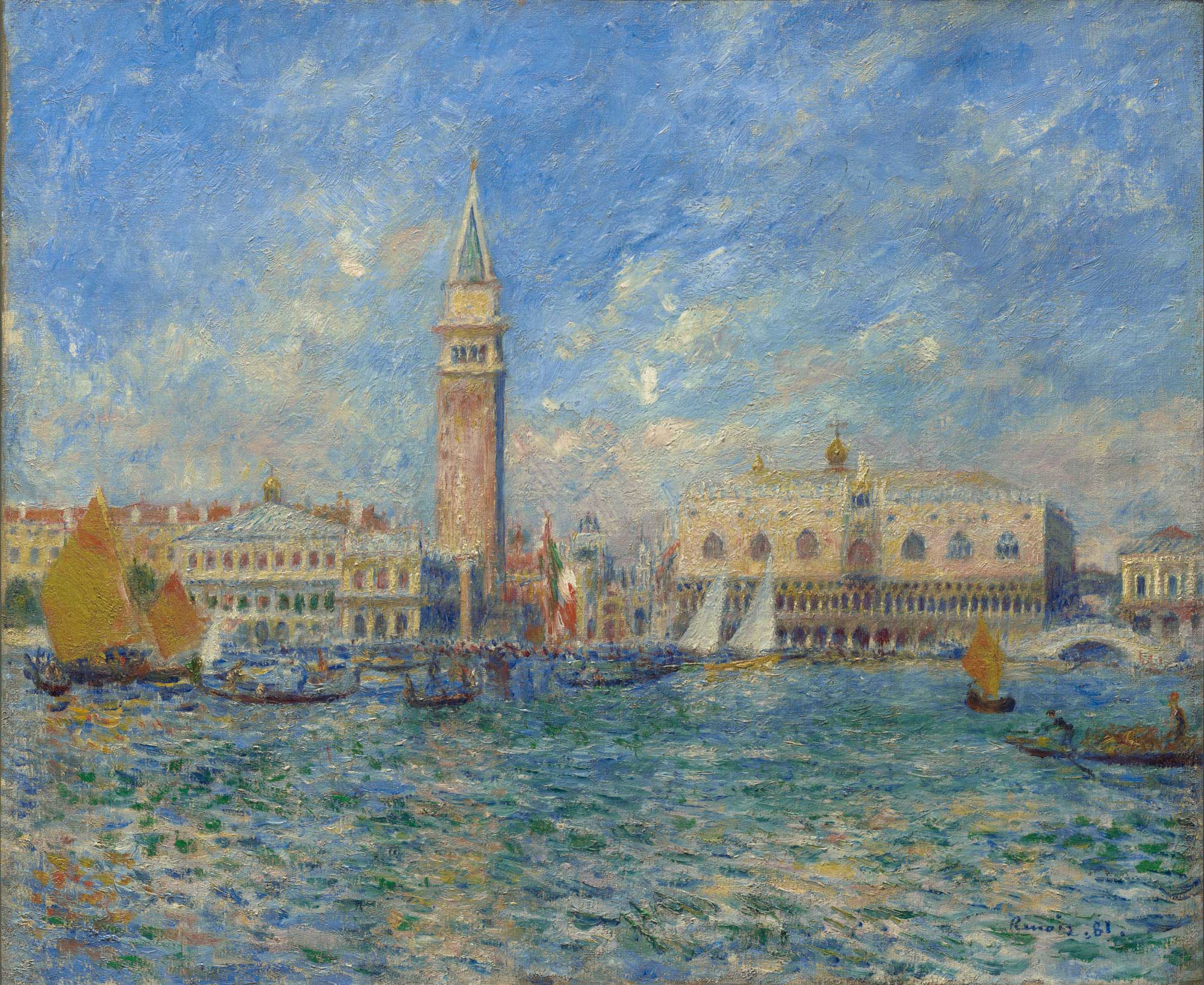 Pierre-Auguste Renoir.Venice, the Doge's Palace, 1881. Oil on canvas. Clark Art Institute,1955.596