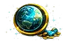 Animated illustration of Earth with orbiting satellites and golden gears representing distributed technology.
