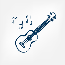 Illustration showing individual guitar lessons in york