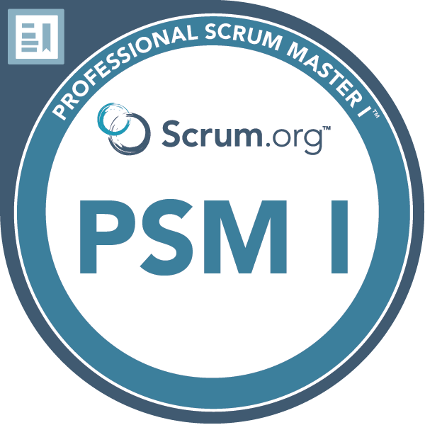 Abzeichen für Professional Scrum Master I (PSM I) von Scrum.org