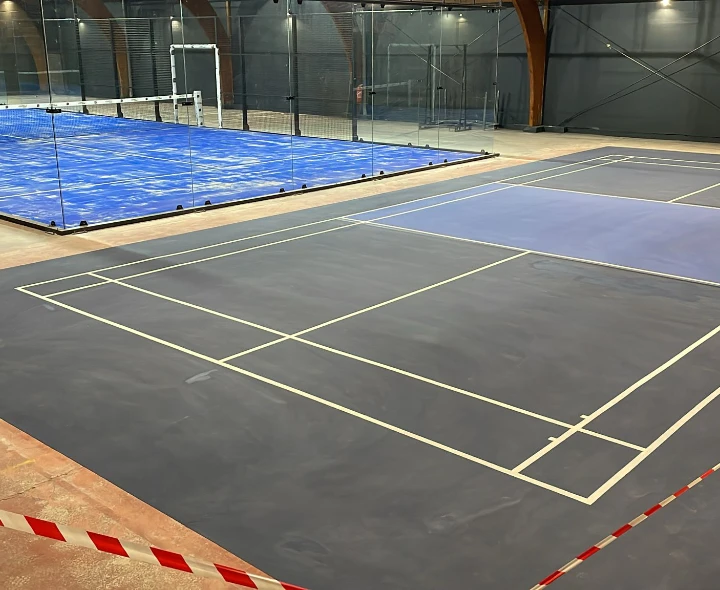chantier de terrain de pickleball