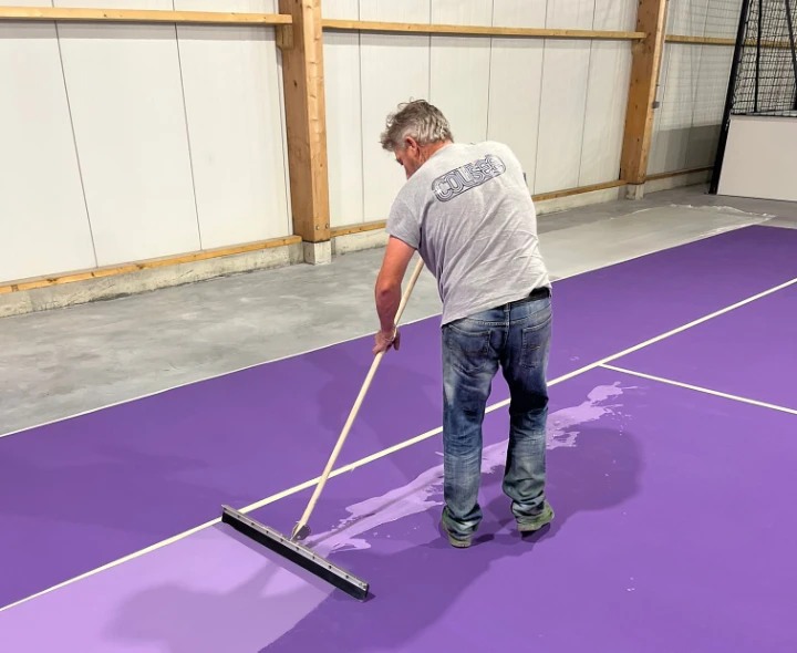 pose résine de terrain de pickleball