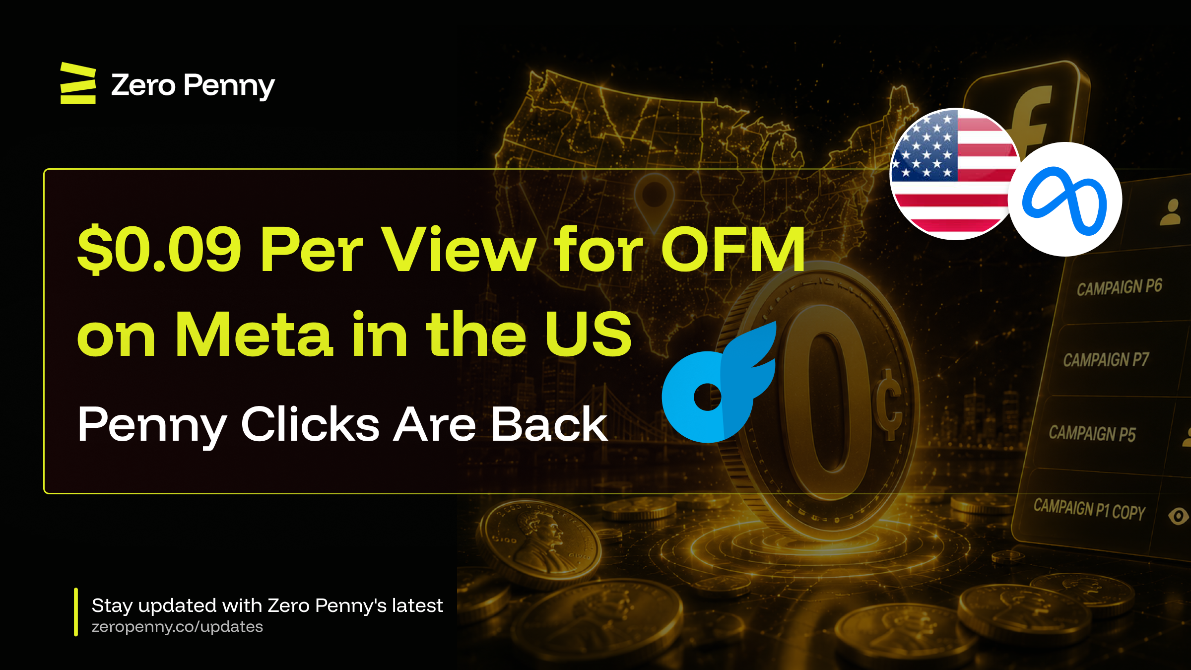 $0.09 Per View for OFM on Meta in the US — Penny Clicks Are Back