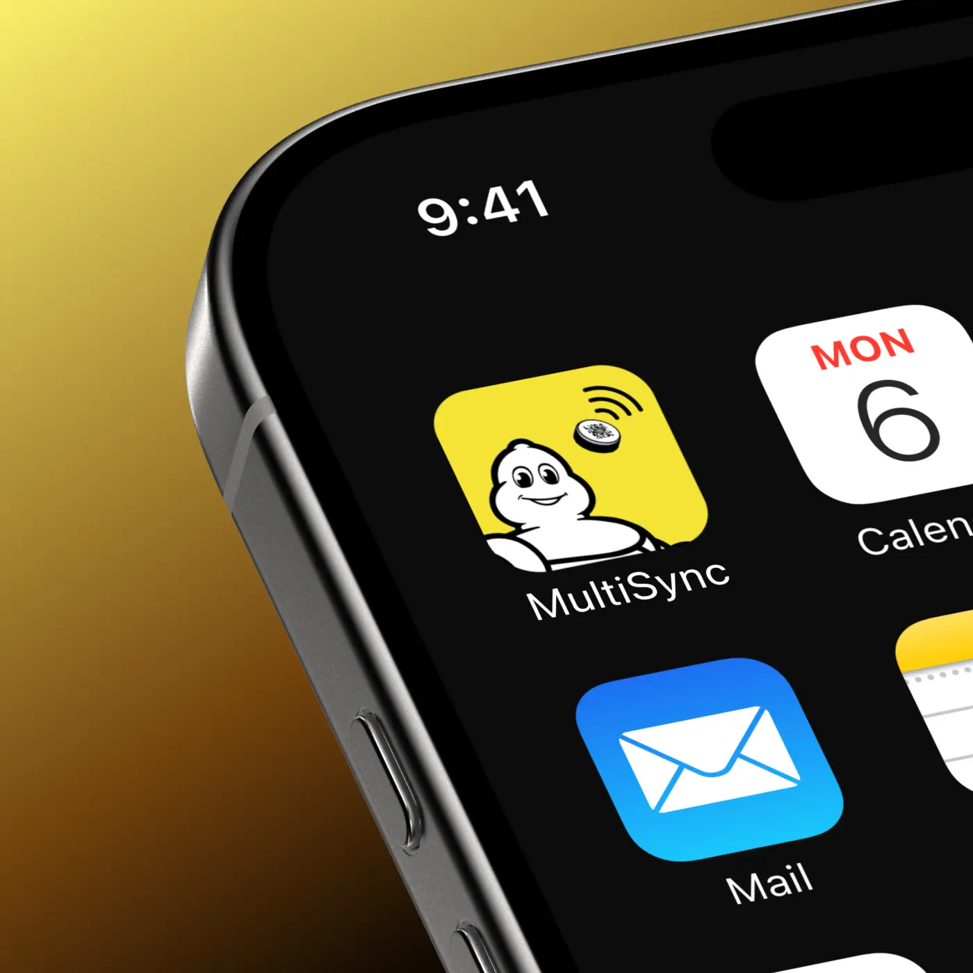Icone de l'application MultiSync de Michelin sur un Iphone