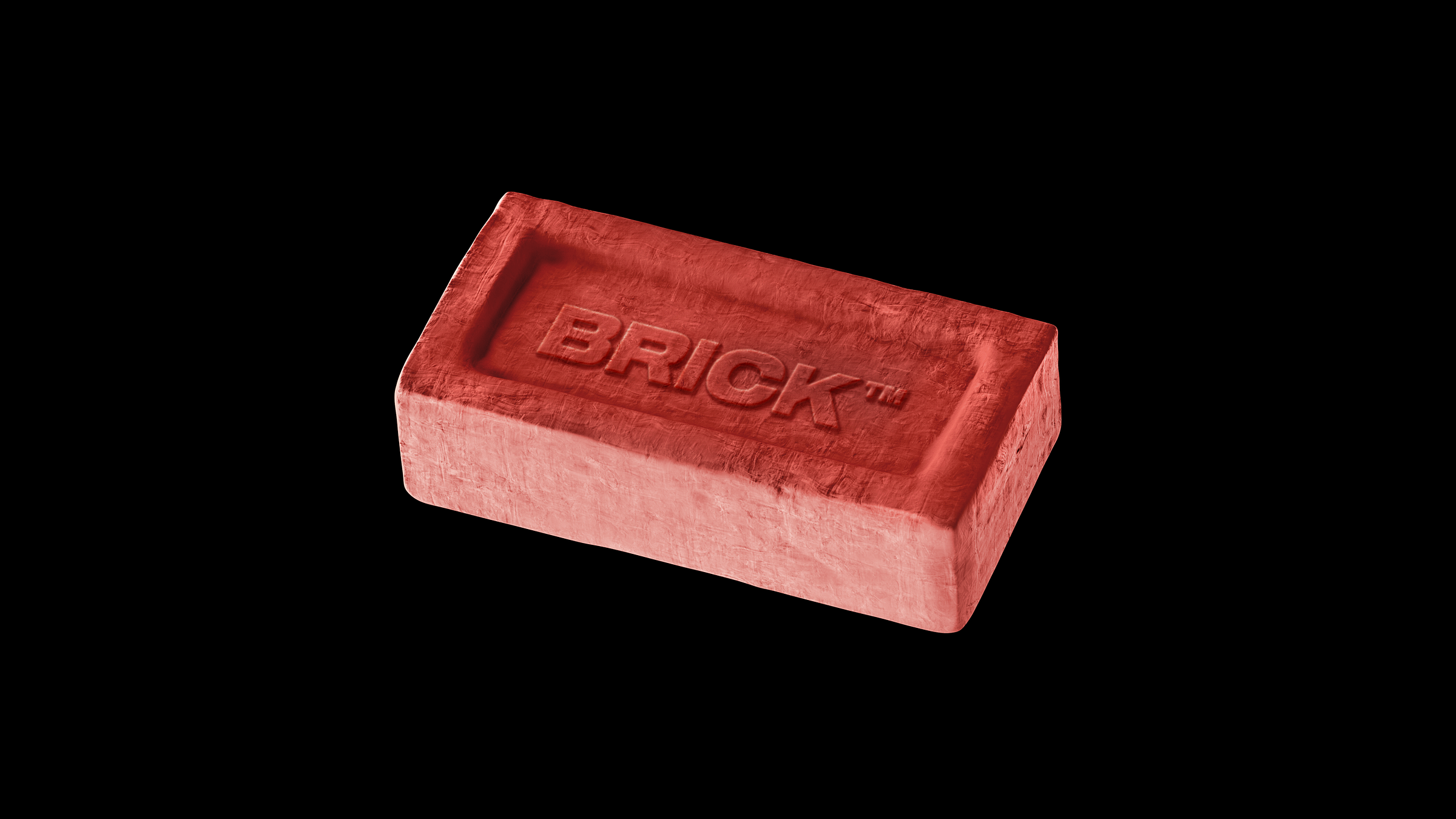 A brick with the word brick written on it
