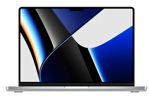 An apple macbook pro on a black background