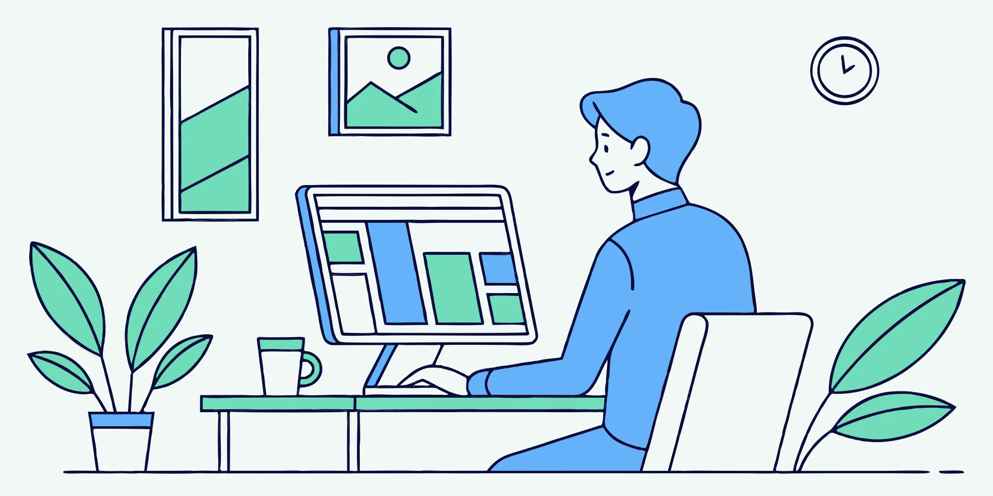 Email blast platform management on computer.