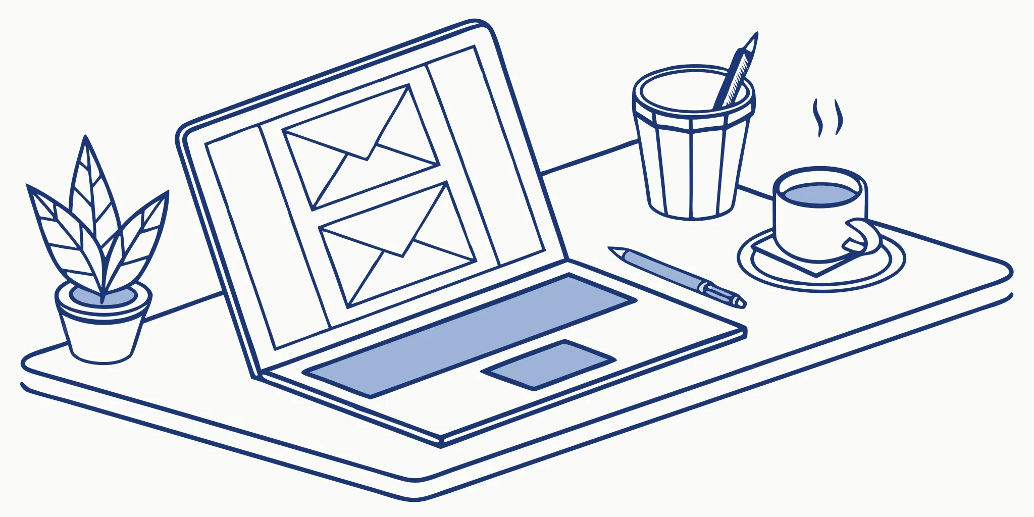 Laptop on a desk displaying options for the best email marketing platform.