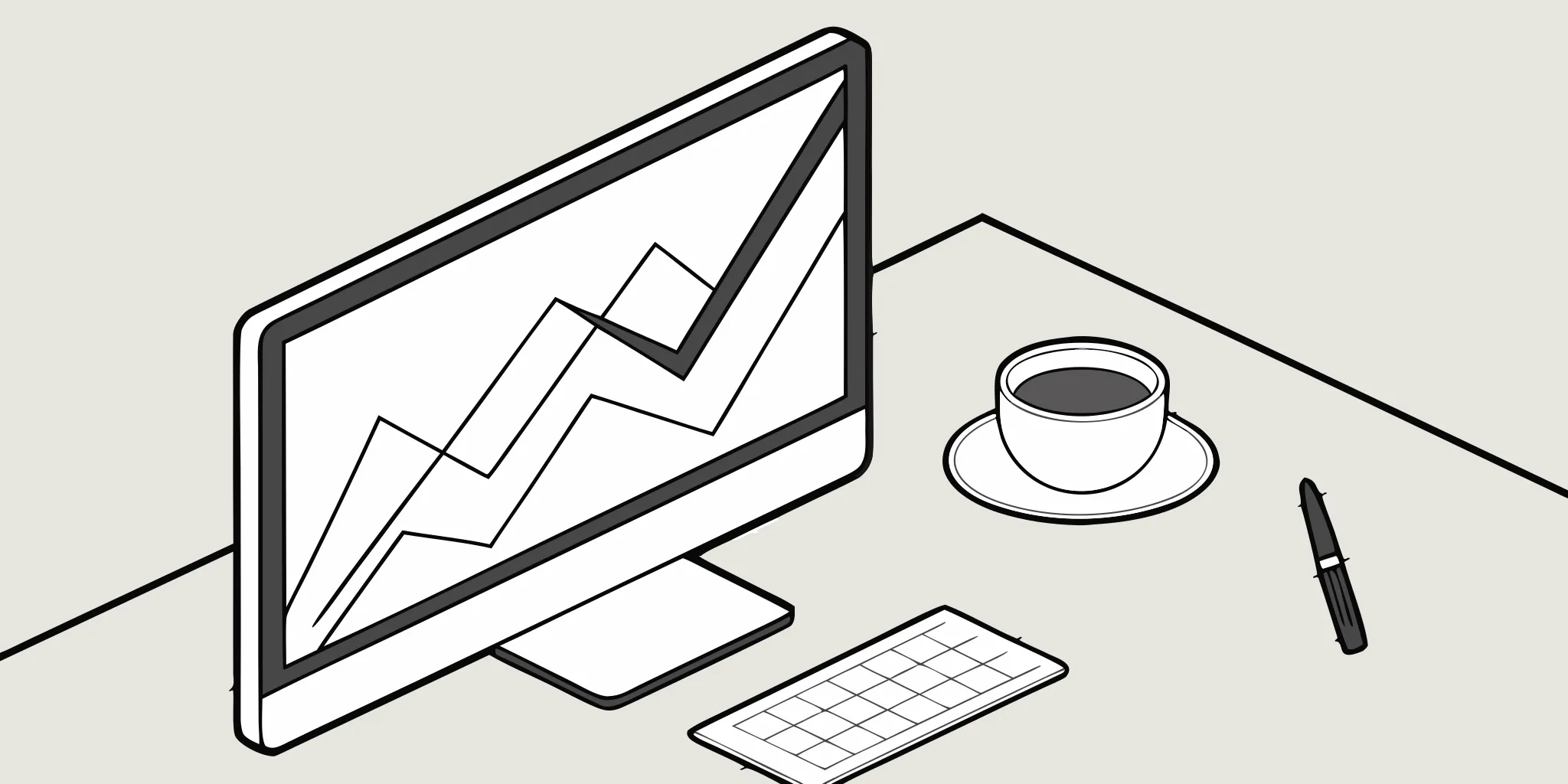 Graphs on a computer screen tracking the optimization of a cold email campaign.
