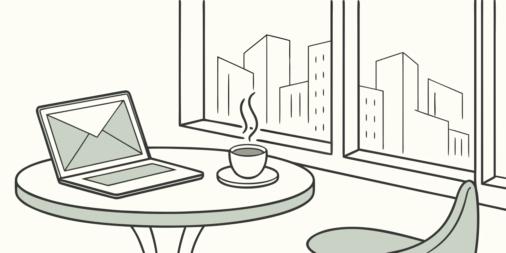 A laptop on a desk displaying a cold email management tool for a new campaign.