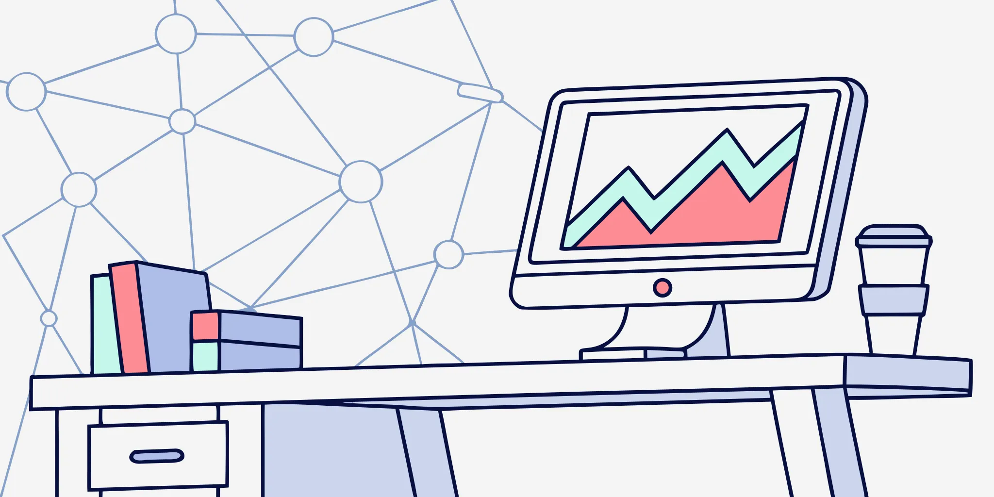 A computer screen with a graph showing cold email deliverability improvement.