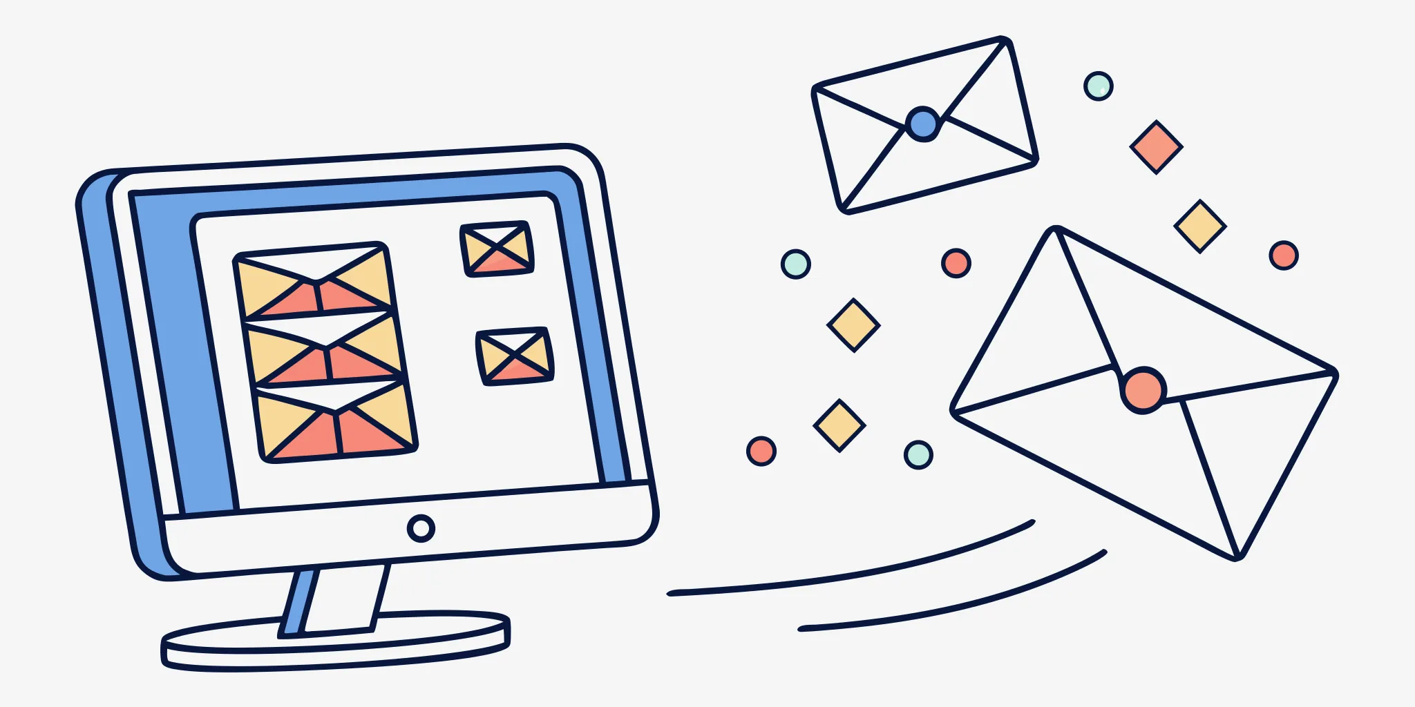 A graphic comparing the use of multiple email aliases versus separate email accounts.