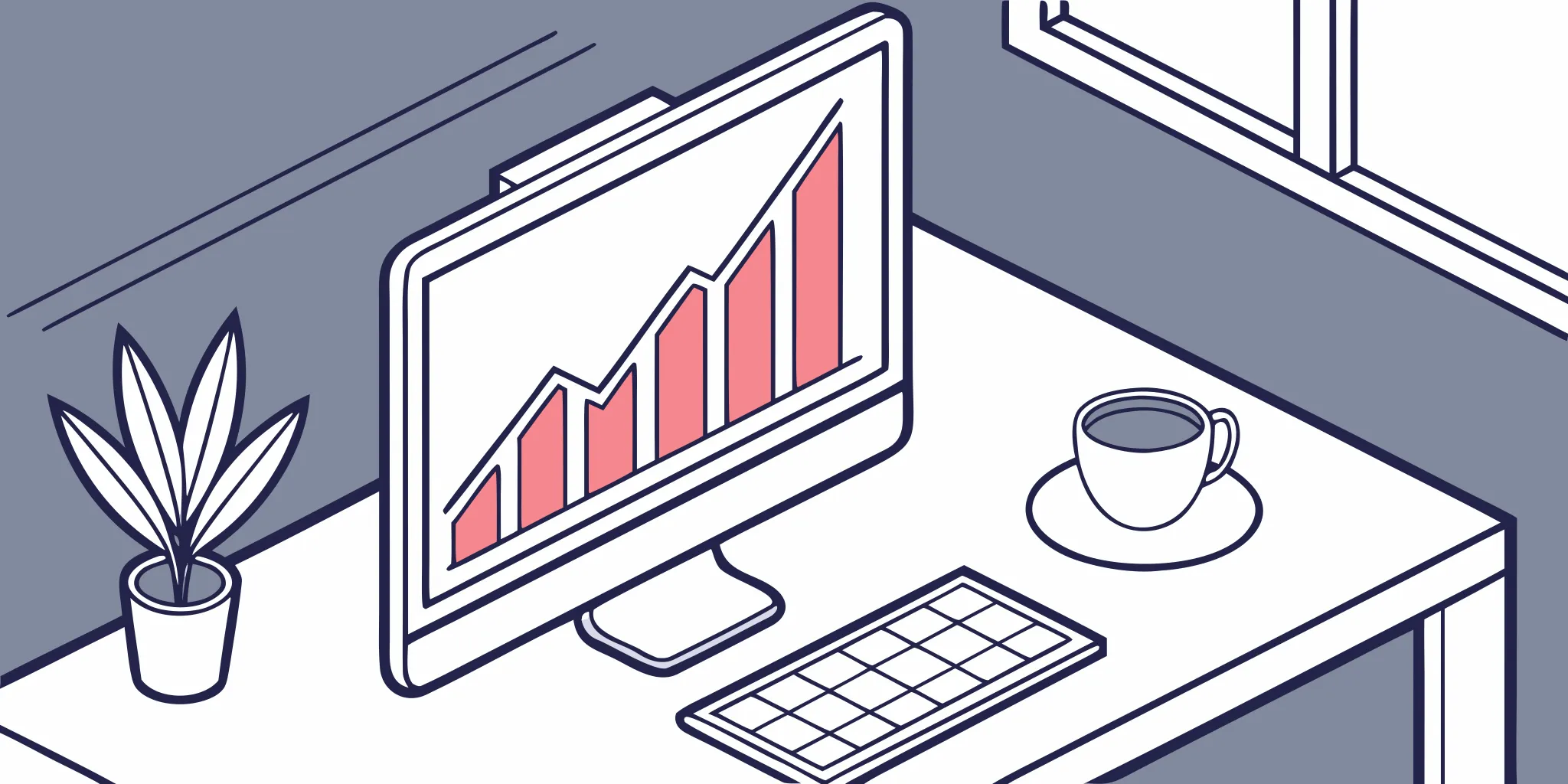 A computer monitor with a graph showing it is safe to send 10,000 emails a day using the right strategy.