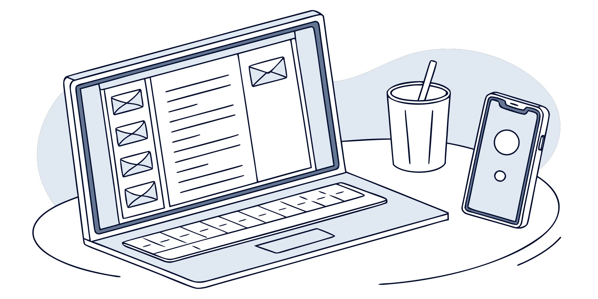 Setting up multiple email accounts for one domain on a laptop.