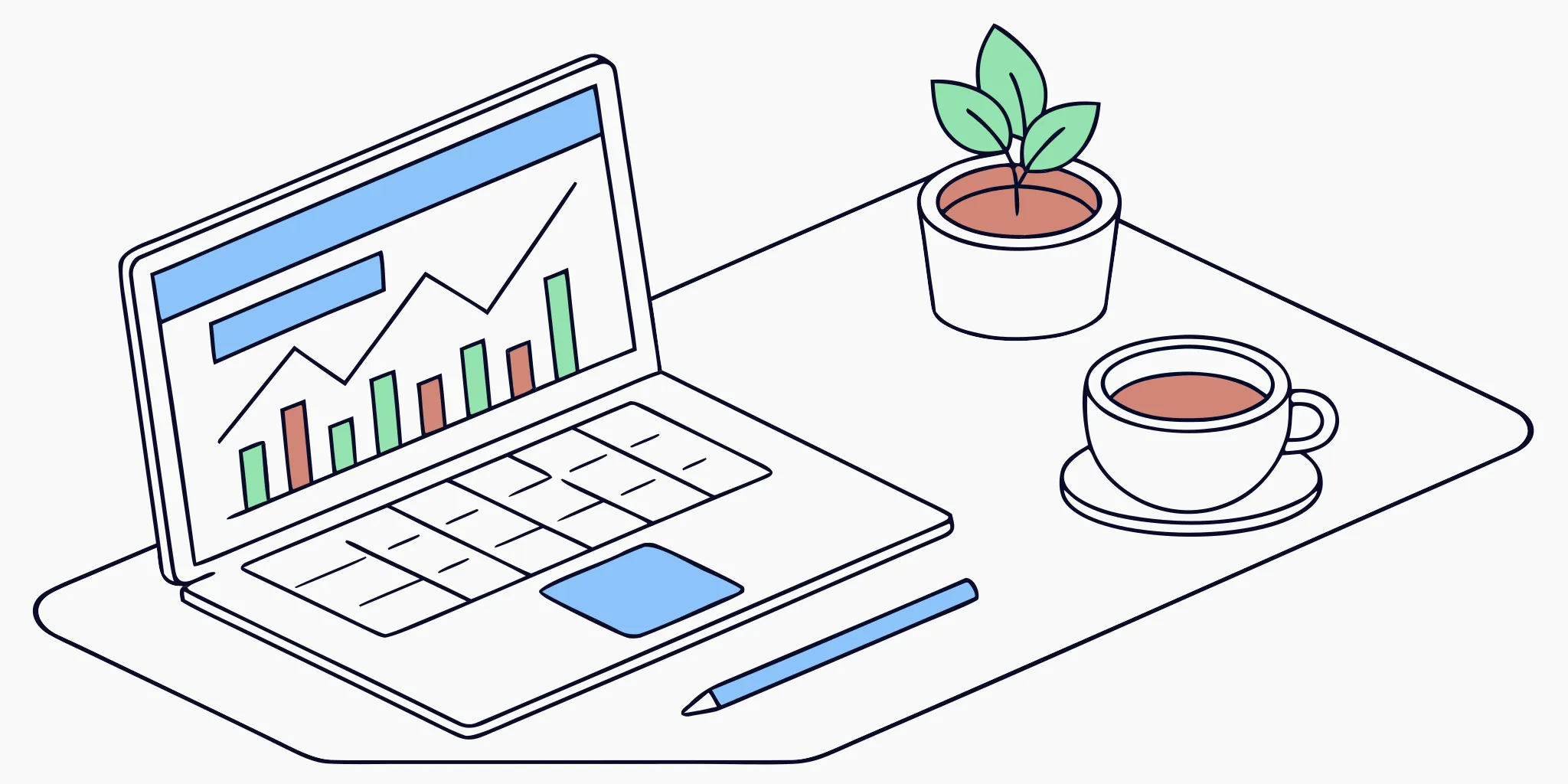 Scaling automated cold email campaigns with performance analytics and growth charts on a laptop.