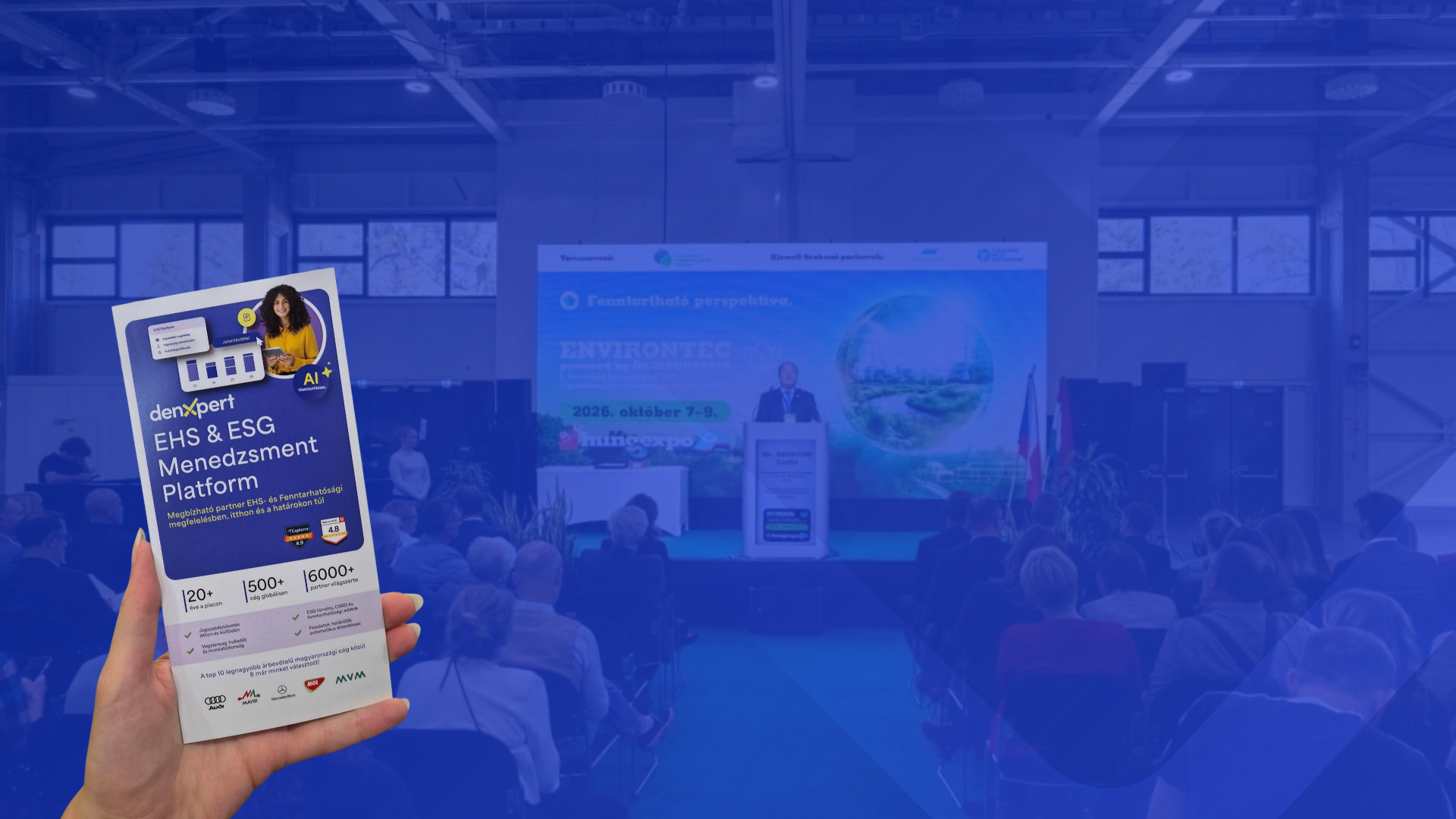 Gajdos László élő környezetért felelős miniszter a körforgásos gazdaságról beszél az ENVIRONTEC 2026-on a HUNGEXPO-n