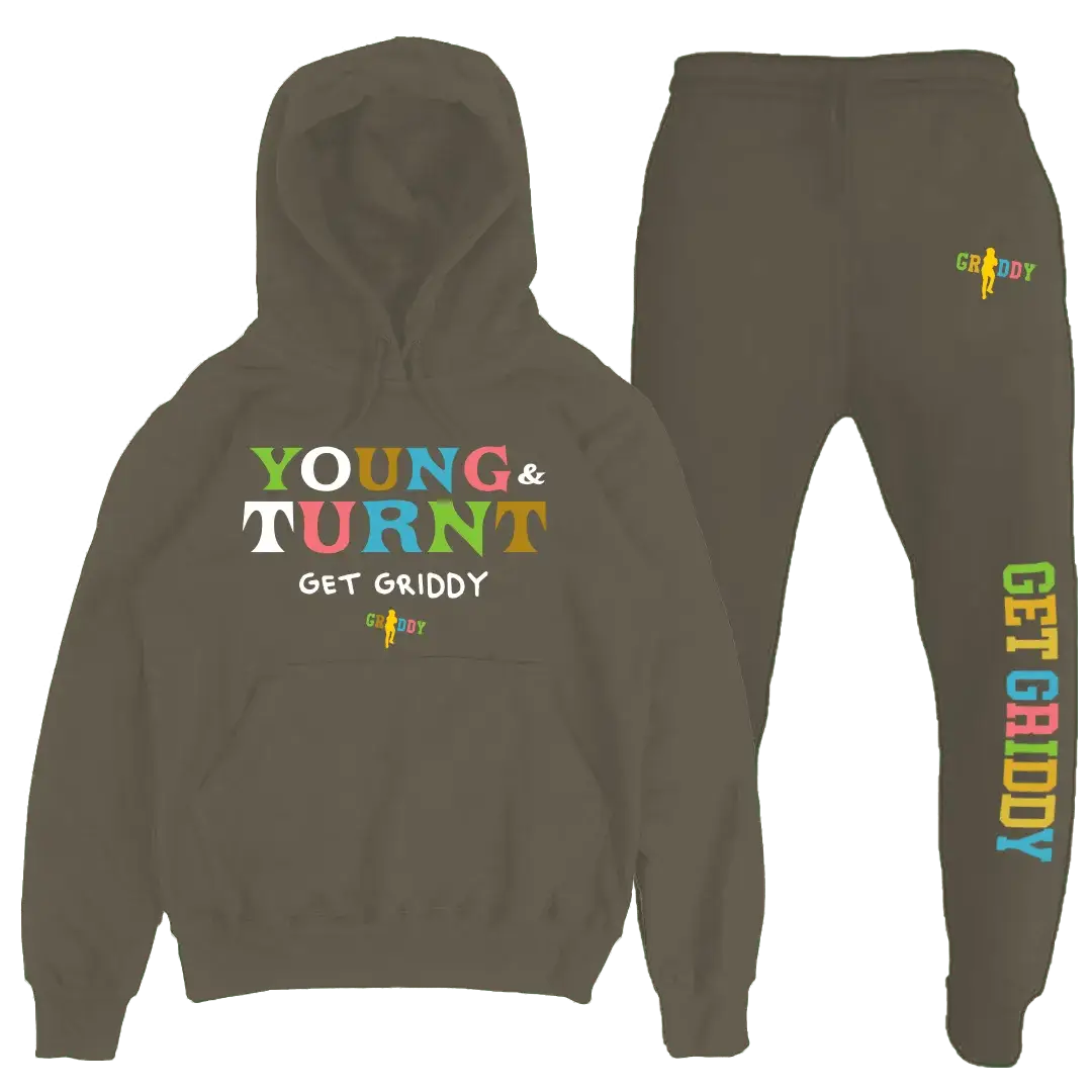 Griddy Young & Turnt Earth Brown Outfit Set