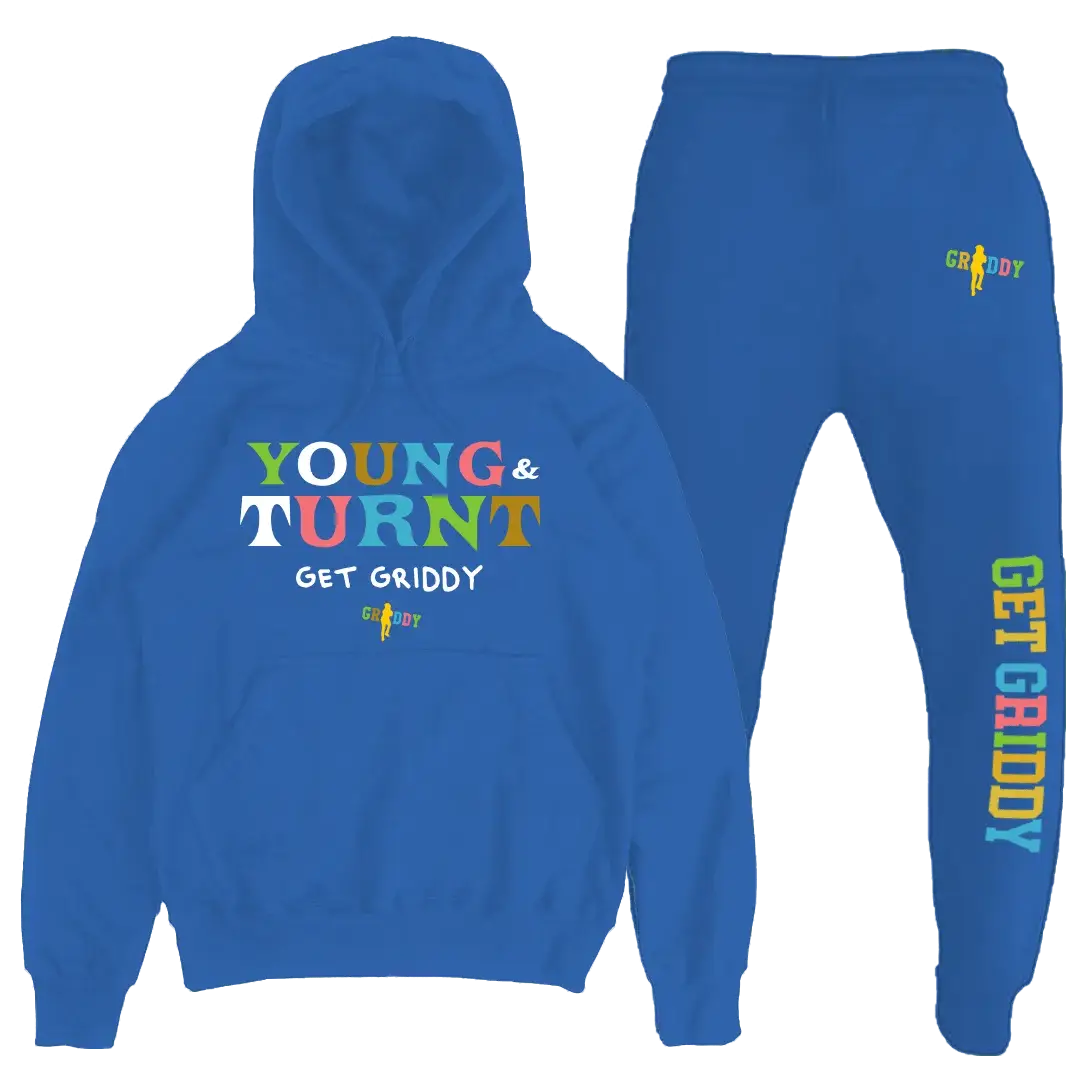 Griddy Young & Turnt Blue Outfit Set