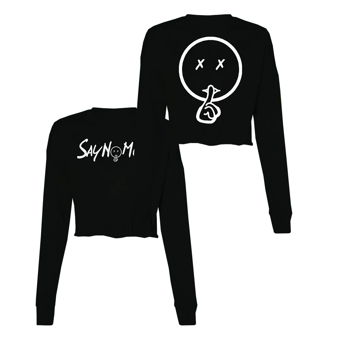 D'Andre Swift Say No More Long Sleeve Crewneck Crop Top