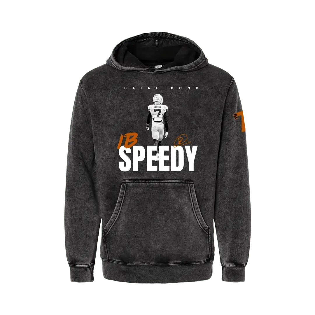 Limited Edition Speedy Isaiah Bond Mineral Wash Hoodie