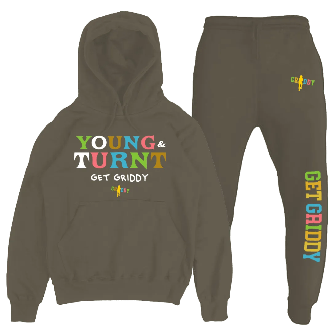 Griddy Young & Turnt Earth Brown Outfit Set